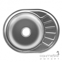 Врізна мийка для кухні, товщина 0,8 мм Platinum 5745 Нержавіюча Сталь