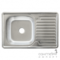 Врізна мийка для кухні, товщина 0,8 мм Platinum 7850 Нержавіюча Сталь