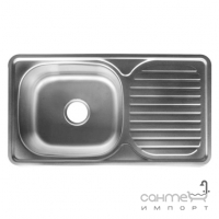 Врезная мойка для кухни, толщина 0,8 мм Platinum 7642 Нержавеющая Сталь