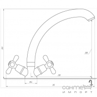 Смеситель для кухни Globus Lux GB-SHARM-0300-08 хром