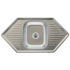 Врізна мийка для кухні, товщина 0,8 мм Platinum 9550 Нержавіюча Сталь