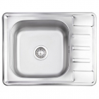 Кухонна мийка Kroner KRP Satin 6350 нерж. сталь 0,8мм, сатин 630x500x180 мм