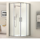 Напівкругла душова кабіна Santeh 1901800 профіль, алюмінієвий, хром, скло прозоре