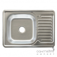 Врізна мийка для кухні, товщина 0,8 мм Platinum 7050 Нержавіюча Сталь