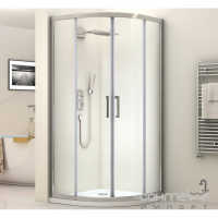Напівкругла душова кабіна Santeh 1901100 профіль, алюмінієвий, хром, скло прозоре