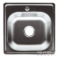 Врізна мийка для кухні, товщина 0,6 мм Platinum 4848 Нержавіюча Сталь
