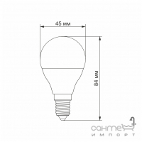 Світлодіодна матова лампа Videx E Series G45e 3,5W E14 220V 350lm