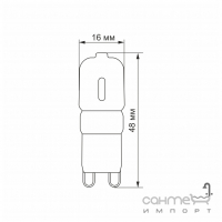 Світлодіодна лампа Videx E Series VL-G9e-25224 2.5W G9 4100K 220V 220lm