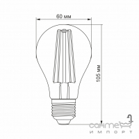 Світлодіодна лампа прозора для рослин Videx NeoClassic A60FF 8W E27 1000K 220V 300lm