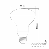 Светодиодная лампа прозрачная для растений Videx NeoClassic R80FF 9W E27 1200K 220V 340lm
