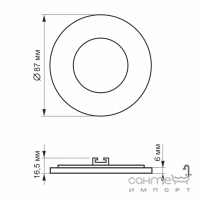 Светильник уличный врезной Videx VL-DLR-035(2) IP40 3W 5000K