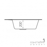 Гранітна мийка для кухні без сифону Platinum Ruby 4050 Глянець кольору в асортименті