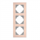Алюминиевая накладная рамка тройная вертикальная Videx Binera (цвета в ассортименте)