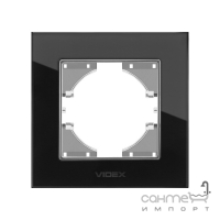 Стеклянная накладная рамка одинарная Videx Binera (цвета в ассортименте)