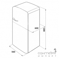 Компактний однокамерний холодильник Gunter&Hauer FN 109 B бежевий