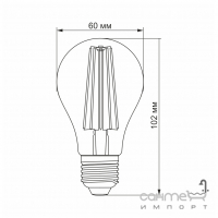 Світлодіодна прозора лампа Videx Filament 7W E27 920lm