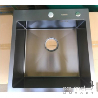 Мийка врізна квадратна, корзина та дозатор у комплекті (1 мм) Germece Handmade PVD 5050/220 Чорна
