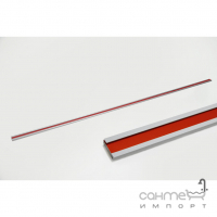 Фриз стеклянный в металлическом профиле Grand Kerama Allure 3,5х120 красное стекло
