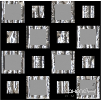 Вставка скло підлогове Grand Kerama Тако Фуруд 6,6х6,6х8 платина рифлена