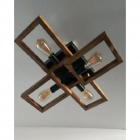 Люстра деревянная на четыре лампочки Sirius S7146/4 E27, лофт
