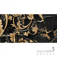 Настінна плитка декор 30х60 Golden Tile Saint Laurent Decor 4 9АС34 чорна