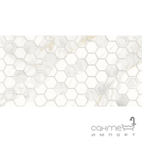 Плитка настенная 30х60 Golden Tile Sentimento Hexagon SN015 белая