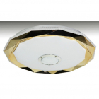 Люстра потолочная с пультом ДУ и Bluetooth мультимедийной системой Sirius PRD-C 0336 72W WH GD CL, 2800/6400K, белый-золото