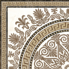 Плитка напольная 40х40 Golden Tile Meander Rosette 2А181 бежевая