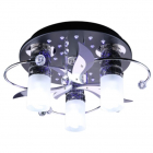 Люстра стельова з пультом дистанційного керування Sirius N 8312-3 BK+CR E27+LED, хром-чорний