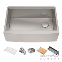 Кухонна мийка з аксесуарами Kraus Kore KWF210-30 нержавіюча сталь