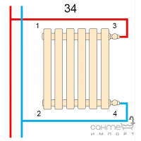 Горизонтальный водяной радиатор Betatherm Praktikum PH2 425x1000 RAL9005M черный