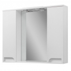 Зеркало настенное с подсветкой, два шкафчика 90 см Van Mebles Корнелия Белый
