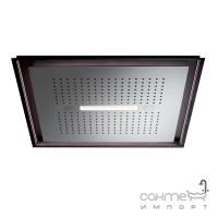 Врезной потолочный верхний душ с каскадом и LED-подсветкой Newform 67902 05.093 хром, матовый черный