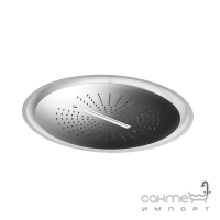 Врезной потолочный верхний душ с тремя режимами потока воды и LED-подсветкой Newform 67905 05.014 хром, матовый белый