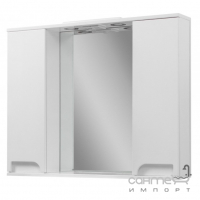 Зеркало настенное с подсветкой, два шкафчика 80 см Van Mebles Корнелия Белый