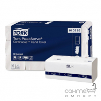 Листовые бумажные полотенца с непрерывной подачей Tork PeakServe Universal 100585 белые