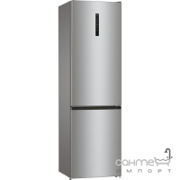 Отдельностоящий двухкамерный холодильник с нижней морозильной камерой Gorenje NRK 6202 AXL 4 серебристый металлик