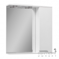 Дзеркало для ванної з підсвічуванням, шафка з права 60 см Van Mebles Верона Біла