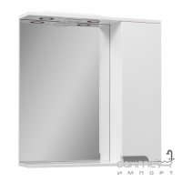 Дзеркало для ванної з підсвічуванням, шафка праворуч 60 см Van Mebles Верона Сіра