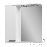 Зеркало для ванной с подсветкой, шкафчик слева 70 см Van Mebles Верона Серая