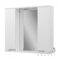 Зеркало для ванной с подсветкой и двумя шкафчиками 80 см Van Mebles Верона Белая