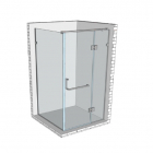 Прямокутна душова кабіна Weston Silver Spaying W054 хром/прозоре скло