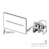 Панель смыва сенсорная TECE TECEsolid от сети 230/12V 9240451 хром глянцевый