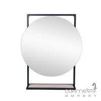 Зеркало с LED-подсветкой Q-tap Taurus QT2478ZP700BWO черный металл/белый дуб