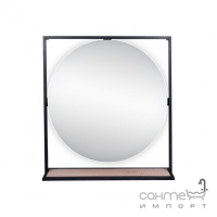 Зеркало с LED-подсветкой Q-tap Taurus QT2478ZP800BWO черный металл/белый дуб