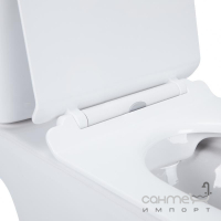 Безободковий унітаз-компакт із сидінням дюропласт softclose slim Qtap Presto QT24221217AW білий