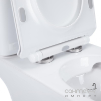 Безободковий унітаз-компакт із сидінням дюропласт softclose slim Qtap Presto QT24221217AW білий