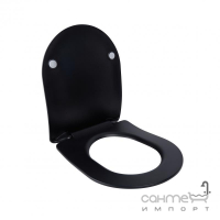 Сидіння для унітазу softclose slim дюропласт Qtap Robin/Scorpio QT99U184UF450MB матове чорне