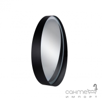 Зеркало с LED-подсветкой и подогревом Qtap Robin Black QT13786501B черная рама