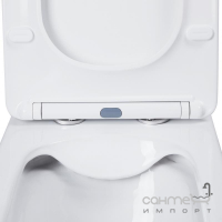 Безободковий унітаз-компакт із сидінням дюропласт softclose slim Qtap Nando QT12221222AW білий